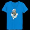 Ladies’  Junior Fine Jersey V-Neck Longer Length T-Shirt Thumbnail
