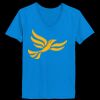 Ladies’  Junior Fine Jersey V-Neck Longer Length T-Shirt Thumbnail