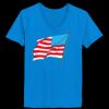 Ladies’  Junior Fine Jersey V-Neck Longer Length T-Shirt Thumbnail