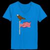 Ladies’  Junior Fine Jersey V-Neck Longer Length T-Shirt Thumbnail