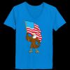 Ladies’  Junior Fine Jersey V-Neck Longer Length T-Shirt Thumbnail