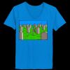 Ladies’  Junior Fine Jersey V-Neck Longer Length T-Shirt Thumbnail