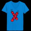 Ladies’  Junior Fine Jersey V-Neck Longer Length T-Shirt Thumbnail