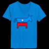 Ladies’  Junior Fine Jersey V-Neck Longer Length T-Shirt Thumbnail