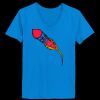 Ladies’  Junior Fine Jersey V-Neck Longer Length T-Shirt Thumbnail