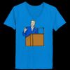 Ladies’  Junior Fine Jersey V-Neck Longer Length T-Shirt Thumbnail