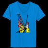 Ladies’  Junior Fine Jersey V-Neck Longer Length T-Shirt Thumbnail