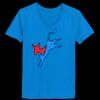 Ladies’  Junior Fine Jersey V-Neck Longer Length T-Shirt Thumbnail