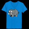 Ladies’  Junior Fine Jersey V-Neck Longer Length T-Shirt Thumbnail