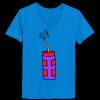Ladies’  Junior Fine Jersey V-Neck Longer Length T-Shirt Thumbnail