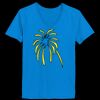 Ladies’  Junior Fine Jersey V-Neck Longer Length T-Shirt Thumbnail
