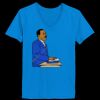 Ladies’  Junior Fine Jersey V-Neck Longer Length T-Shirt Thumbnail