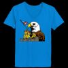 Ladies’  Junior Fine Jersey V-Neck Longer Length T-Shirt Thumbnail