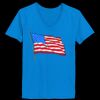 Ladies’  Junior Fine Jersey V-Neck Longer Length T-Shirt Thumbnail