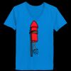 Ladies’  Junior Fine Jersey V-Neck Longer Length T-Shirt Thumbnail