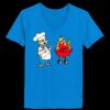 Ladies’  Junior Fine Jersey V-Neck Longer Length T-Shirt Thumbnail