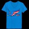 Ladies’  Junior Fine Jersey V-Neck Longer Length T-Shirt Thumbnail