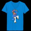 Ladies’  Junior Fine Jersey V-Neck Longer Length T-Shirt Thumbnail