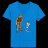 Ladies’  Junior Fine Jersey V-Neck Longer Length T-Shirt Thumbnail