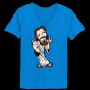 Ladies’  Junior Fine Jersey V-Neck Longer Length T-Shirt Thumbnail