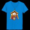 Ladies’  Junior Fine Jersey V-Neck Longer Length T-Shirt Thumbnail