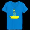 Ladies’  Junior Fine Jersey V-Neck Longer Length T-Shirt Thumbnail