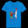 Ladies’  Junior Fine Jersey V-Neck Longer Length T-Shirt Thumbnail