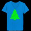 Ladies’  Junior Fine Jersey V-Neck Longer Length T-Shirt Thumbnail
