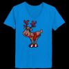 Ladies’  Junior Fine Jersey V-Neck Longer Length T-Shirt Thumbnail