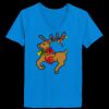 Ladies’  Junior Fine Jersey V-Neck Longer Length T-Shirt Thumbnail