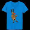Ladies’  Junior Fine Jersey V-Neck Longer Length T-Shirt Thumbnail