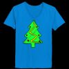 Ladies’  Junior Fine Jersey V-Neck Longer Length T-Shirt Thumbnail