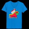 Ladies’  Junior Fine Jersey V-Neck Longer Length T-Shirt Thumbnail
