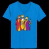 Ladies’  Junior Fine Jersey V-Neck Longer Length T-Shirt Thumbnail