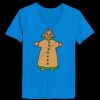 Ladies’  Junior Fine Jersey V-Neck Longer Length T-Shirt Thumbnail