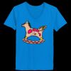 Ladies’  Junior Fine Jersey V-Neck Longer Length T-Shirt Thumbnail