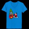 Ladies’  Junior Fine Jersey V-Neck Longer Length T-Shirt Thumbnail