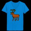 Ladies’  Junior Fine Jersey V-Neck Longer Length T-Shirt Thumbnail