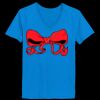 Ladies’  Junior Fine Jersey V-Neck Longer Length T-Shirt Thumbnail