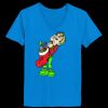 Ladies’  Junior Fine Jersey V-Neck Longer Length T-Shirt Thumbnail