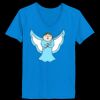 Ladies’  Junior Fine Jersey V-Neck Longer Length T-Shirt Thumbnail