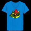 Ladies’  Junior Fine Jersey V-Neck Longer Length T-Shirt Thumbnail