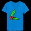 Ladies’  Junior Fine Jersey V-Neck Longer Length T-Shirt Thumbnail