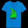 Ladies’  Junior Fine Jersey V-Neck Longer Length T-Shirt Thumbnail