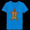 Ladies’  Junior Fine Jersey V-Neck Longer Length T-Shirt Thumbnail