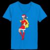 Ladies’  Junior Fine Jersey V-Neck Longer Length T-Shirt Thumbnail