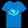 Ladies’  Junior Fine Jersey V-Neck Longer Length T-Shirt Thumbnail