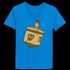 Ladies’  Junior Fine Jersey V-Neck Longer Length T-Shirt Thumbnail
