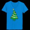 Ladies’  Junior Fine Jersey V-Neck Longer Length T-Shirt Thumbnail