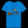 Ladies’  Junior Fine Jersey V-Neck Longer Length T-Shirt Thumbnail